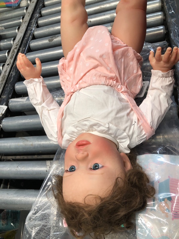 Photo 3 of Angelbaby Life Like Reborn Baby Dolls Realistic Big Silicone Reborn Toddler Girls 26inch Weighted Doll with Straight Legs Sweet Handmade Newborn Real Life Reborn Pippa Babies Alive Doll for Child Toys White/Pink-1