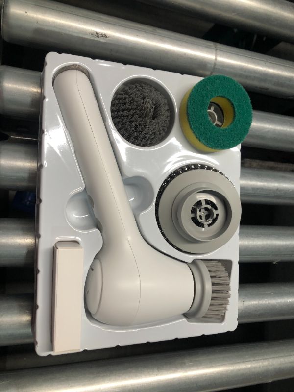 Photo 2 of ***USED - LIKELY MISSING PARTS - UNABLE TO VERIFY FUNCTIONALITY***
Electric Spin Scrubber,HOTOIQ Cordless Power Scrubber Cleaning Brush with Auto Detergent Dispenser,4 Brush Heads,2 Mode Speeds| Power Scrubbers for Cleaning Bathroom, Kitchen, Wall, Dish,O