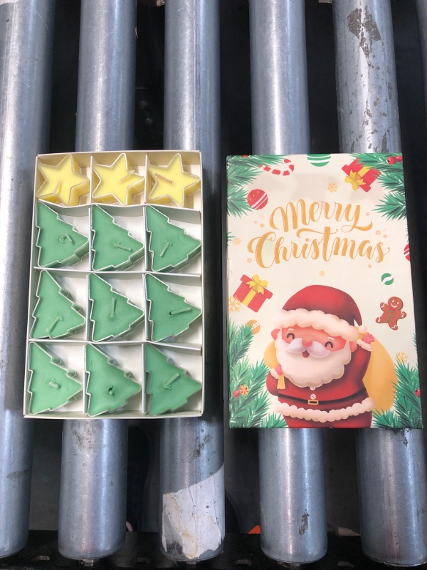 Photo 1 of Merry Christmas (CHRISTMAS TREE AND STARS MINI 12PCS CANDLES)