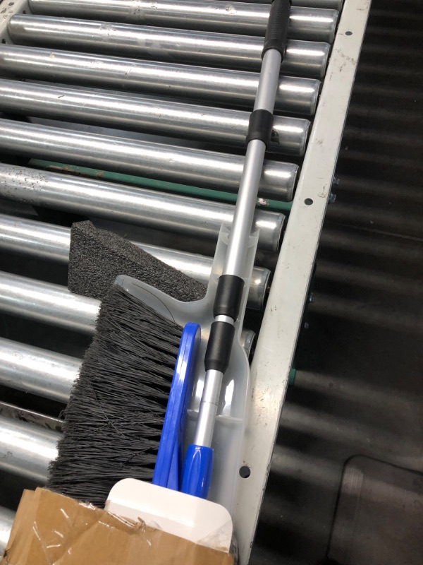 Photo 1 of Camco Broom and Dustpan for RVs, Adjustable from 24 to 52 Inches (43623-A) Broom with Dust Pan