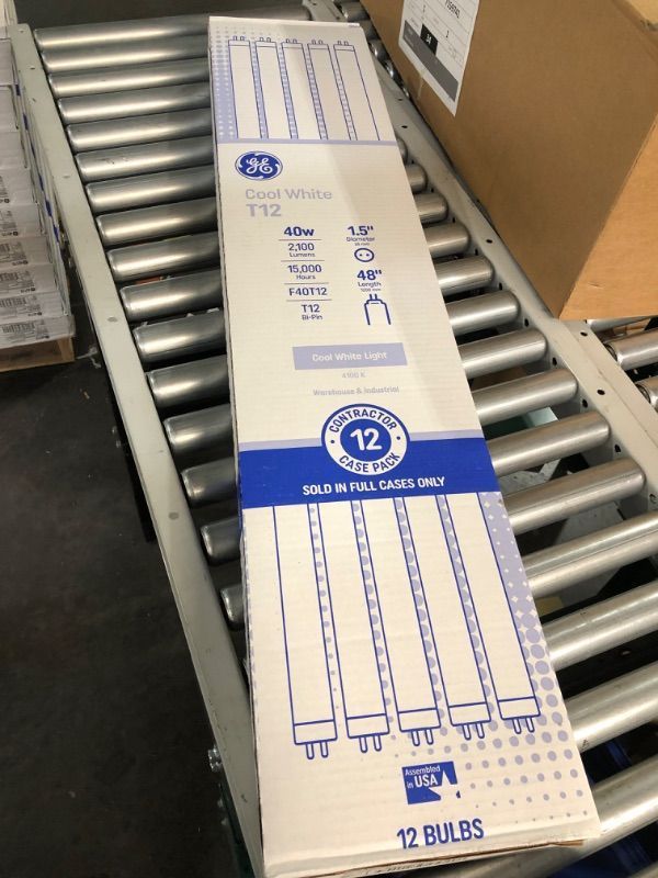 Photo 1 of *NON-REFUNDABLE BUNDLE OF 12* GE 40-Watt EQ T12 Cool White Medium Bi-pin (t12) Fluorescent Light Bulb
