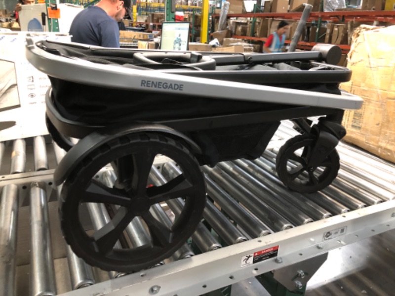 Photo 2 of BOB Gear Renegade Foldable Stroller Wagon with 3 Seats, 5-Point Harness System, All-Terrain Tires, and Push and Pull Handle, Nightfall Wagon Only