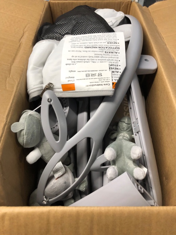 Photo 4 of ANGELBLISS 3 in 1 Baby Swing with Motion Detection, Portable Baby Swings for Infants with Removable Rocker & Stationary Seat, Bluetooth Enabled with 3 Unique Motions (Grey) Gray