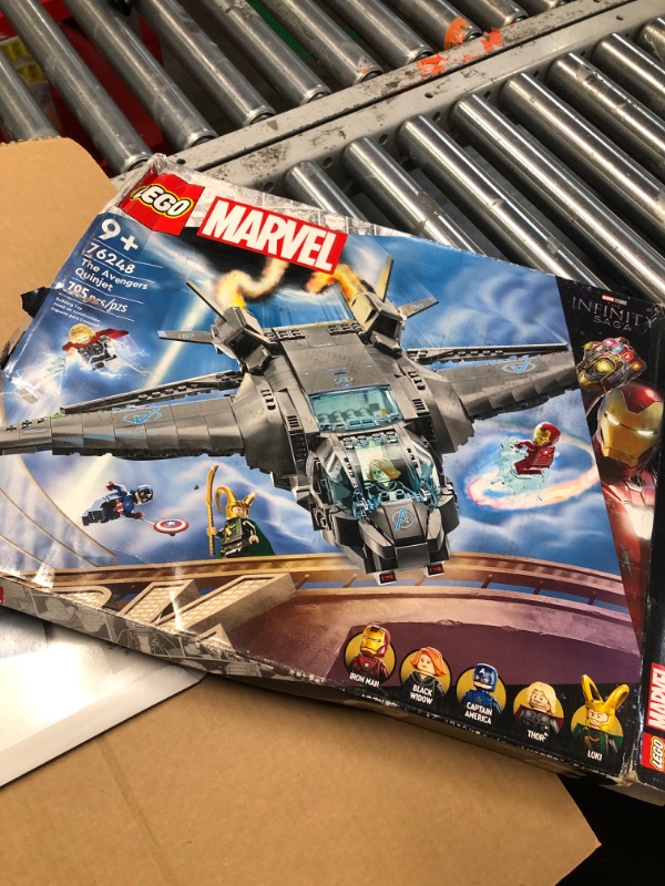 Photo 4 of *PREVIOUSLY OPENED*  LEGO Marvel The Avengers Quinjet 76248, Spaceship Building Toy Set with Thor, Iron Man, Black Widow, Loki and Captain America Minifigures, Infinity Saga Standard Packaging