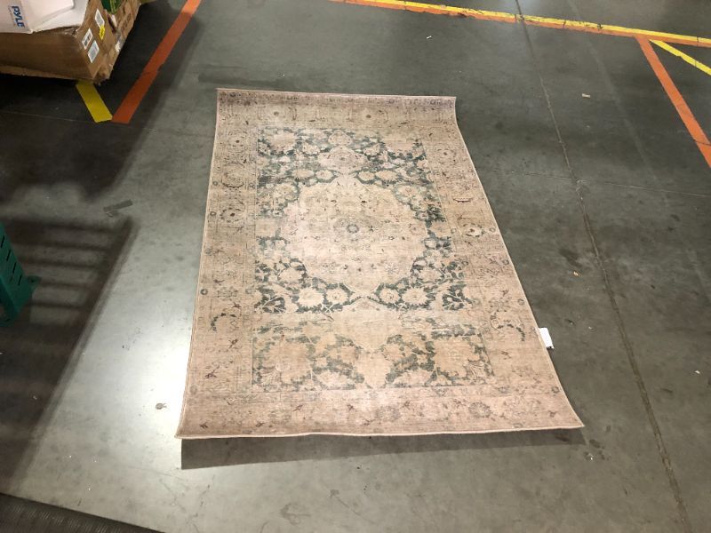 Photo 2 of ***USED - DIRTY - NO PACKAGING***
Magnolia Home by Joanna Gaines x Loloi Sinclair SIN-05 Collection Machine Washable Jade / Sand 3'-6" x 5'-6" Accent Rug