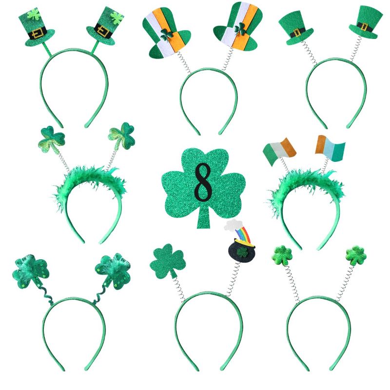 Photo 1 of **BUNDLE**No Returns**I( 3 qty) St Patricks Day Accessories Hats, 8 PCS 