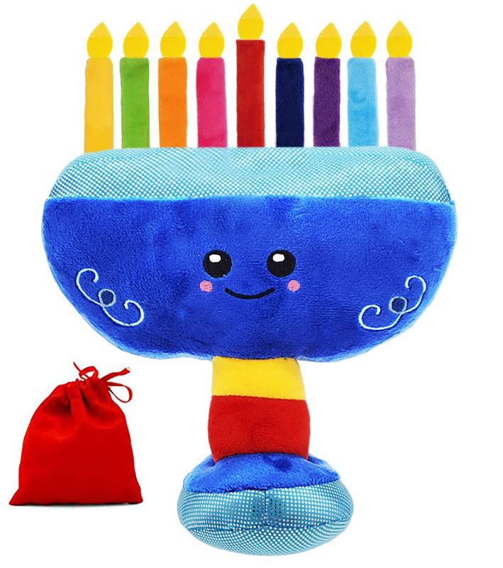 Photo 1 of **BUNDLE**No Returns**(2 qty) Hanukkah Plush Menorah, Musical Menorah Plays 2 Classic Hanukkah Melodies