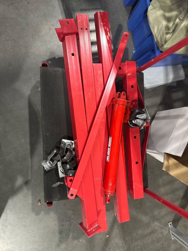 Photo 3 of 2 Ton Engine Hoist Foldable Cherry Picker, Red
