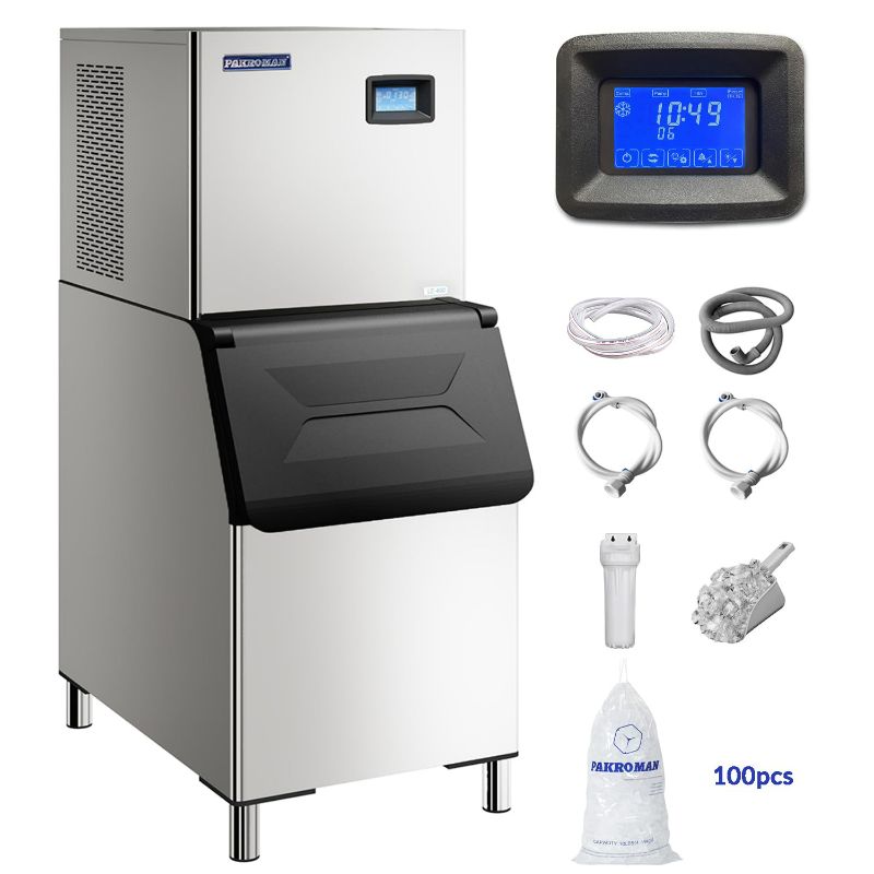 Photo 1 of **MISSING TOPPER** YITAHOME Commercial Ice Maker Machine 400LBS/24H with 250 LBS Storage Bin, Upgraded Compressor, Self-Cleaning