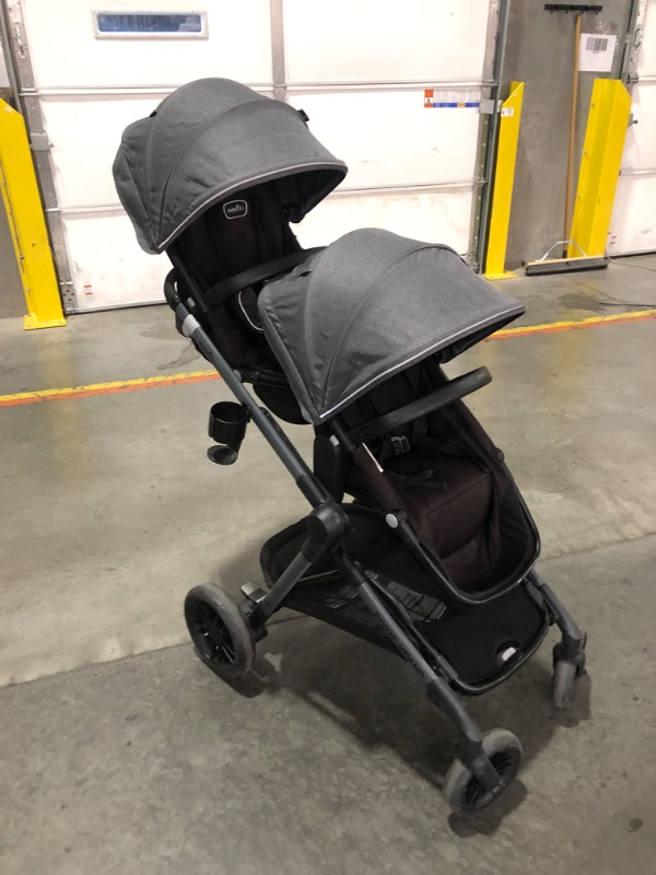 Photo 2 of **SEE NOTES** Evenflo Pivot Xpand Modular Stroller (Sabino Gray) Double Stroller