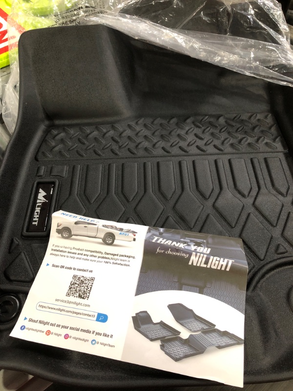 Photo 2 of (incomplete)(see all images) TPE Floor Mats for Toyota Tacoma Double Cab 2018 2019 2020 2021 2022 2023 2024