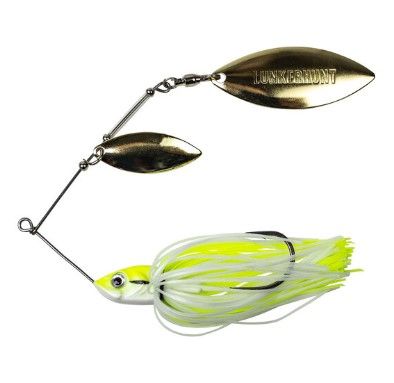 Photo 1 of **1 OPENED, 2 NEW**  Lunkerhunt Impact Ignite Willow Leaf Spinnerbait - Electric- PACK OF 3 
