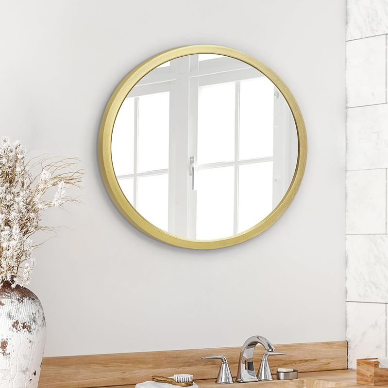 Photo 1 of **STOCK IMAGE IS A REFERENCE ONLY**  Americanflat Framed BLACK Round Mirror