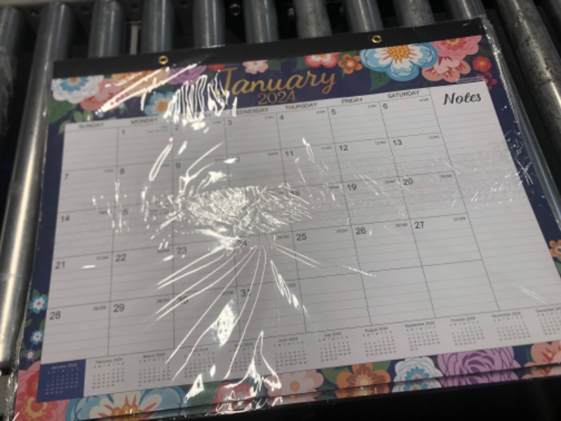 Photo 2 of **STOCK IMAGE IS A REFERENCE ONLY**  Desk Calendar 2024-2025 - JAN 2024 - DEC 2024, 12 Monthly Calendar/Desk Calendar, 17" x 22"- PACK OF 4