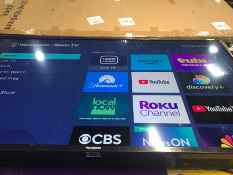 Photo 2 of Westinghouse Roku TV - 50 Inch Smart TV, 4K UHD LED TV with Wi-Fi Connectivity and Mobile App, Flat Screen TV Compatible with Apple Home Kit, Alexa and Google Assistant Standard - 50 Inch 4K UHD Roku TV