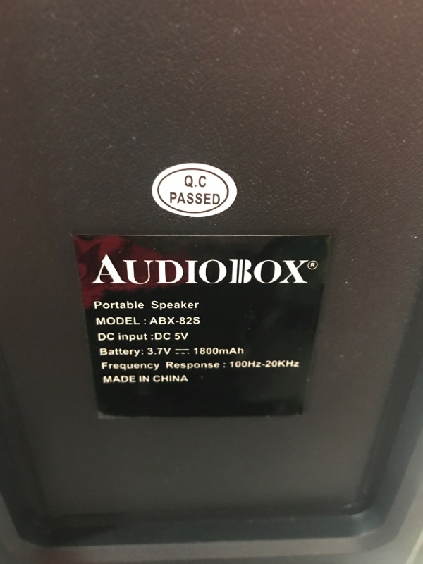 Photo 2 of **READ NOTES***
AUDIOBOX ABX-82S Portable 8" PA Speaker with Stand, WaveSync™ Technology, Bluetooth, LED Lights, 1100W - Includes Microphone & USB Cable