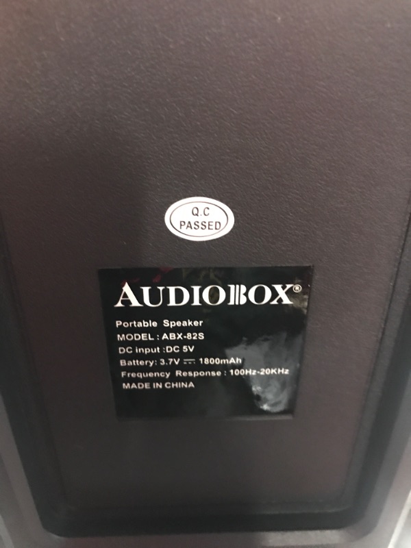 Photo 3 of AUDIOBOX ABX-82S Portable 8" PA Speaker with Stand, WaveSync™ Technology, Bluetooth, LED Lights, 1100W - Includes Microphone & USB Cable