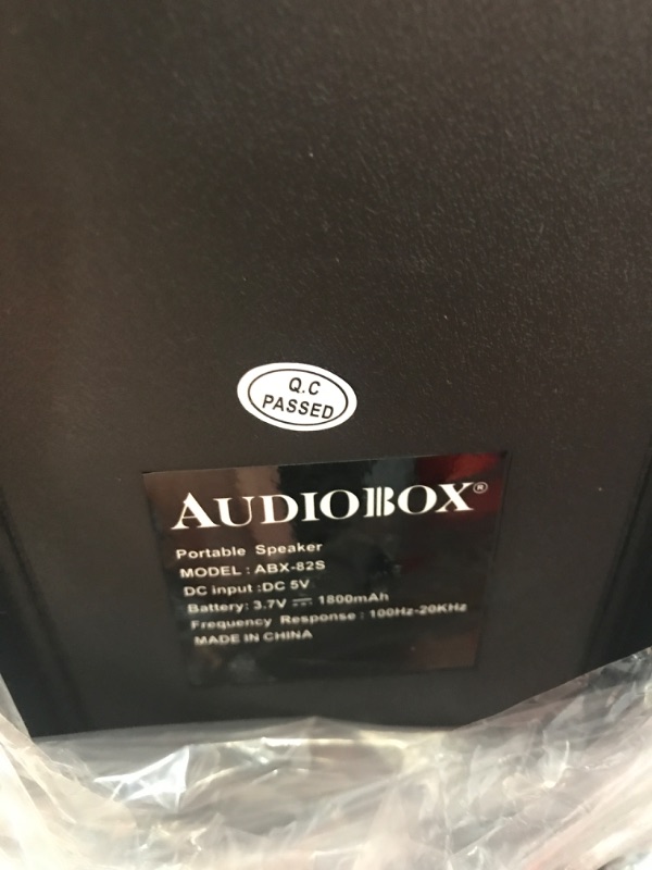 Photo 2 of AUDIOBOX ABX-82S Portable 8" PA Speaker with Stand, WaveSync™ Technology, Bluetooth, LED Lights, 1100W - Includes Microphone & USB Cable