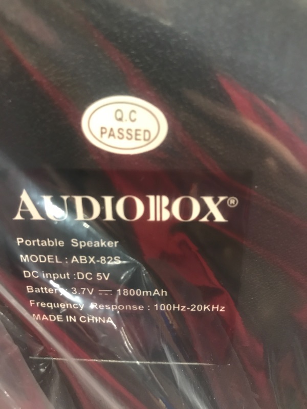 Photo 1 of AUDIOBOX ABX-82S Portable 8" PA Speaker with Stand, WaveSync™ Technology, Bluetooth, LED Lights, 1100W - Includes Microphone & USB Cable