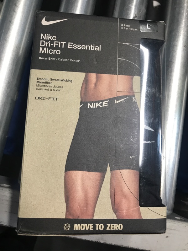 Photo 1 of Nike Men's 3-Pk. DRI-Fit Essential Micro Boxer Briefs  ( Size Large)