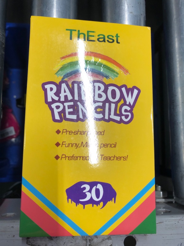 Photo 2 of ThEast 30 Pieces Rainbow Colored Pencils, 4 Color in 1 Rainbow Pencil for Kids, Assorted Colors for Drawing Coloring, Gifts for Kids Favors, Party Supplies, Pre-sharpened