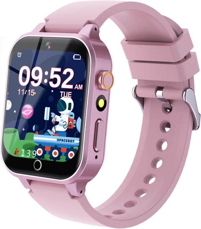 Photo 1 of Kids Smart Watch Gift for Girls Age 5-12, 26 Games HD Touch Screen Watches with Video Camera Music Player Pedometer Flashlight 12/24 hr Educational Toys Birthday Gifts for Girls Ages 7 8 9 10