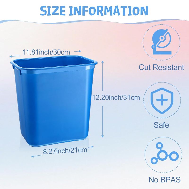 Photo 1 of **NON REFUNDABLE PACK OF 4**
Dandat 4 Pcs 4 Gallon/16 Quart Recycling Bin Wastebasket Small  (Blue)