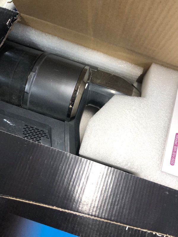 Photo 1 of ***USED AND DIRTY - TRIGGER BROKEN - UNABLE TO TEST***
BRITECH Cordless Lightweight Stick Vacuum Cleaner, 500W Motor for Powerful Suction 40min Runtime, LED Display Screen & Headlights, Great for Carpet Cleaner, Hardwood Floor & Pet Hair (Black) 500W Blac