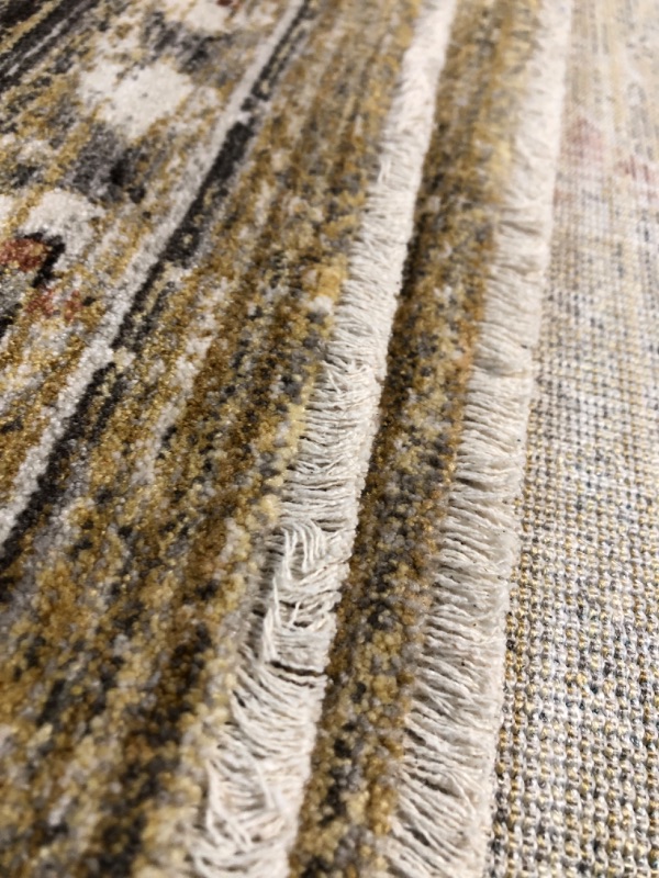 Photo 4 of Magnolia Home by Joanna Gaines x Loloi Millie MIE-03 Collection Gold / Charcoal 11'-6" x 15'-7" Area Rug