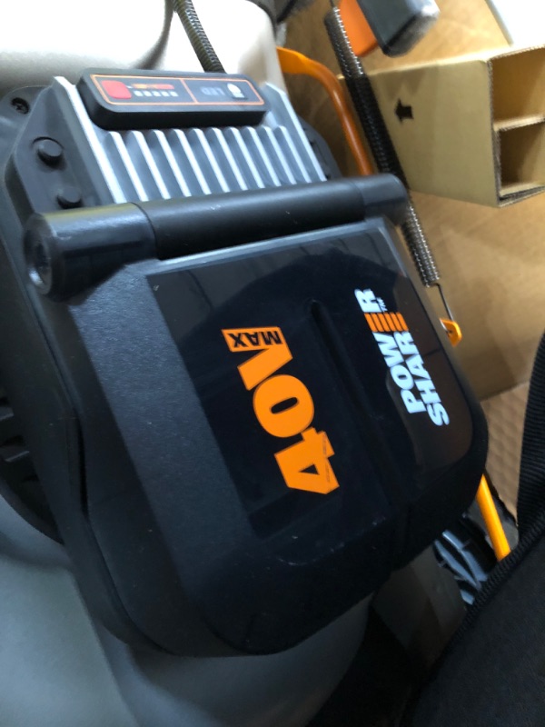 Photo 1 of **DIRTY/ POSSIBLE MISSING PARTS**Worx 40V Cordless Self-Propelled Lawn Mower with Brushless Motor & Worx 40V LEAFJET   with Battery and Charger Mower + Leaf Blower Cordless