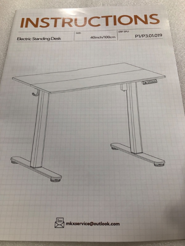 Photo 3 of (white)(see all images) Claiks Electric Standing Desk, Adjustable Height Stand up Desk