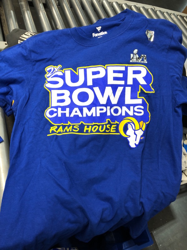Photo 1 of **2 PACK- NON-REFUNDABLE**Los Angeles Rams Super Bowl LVI Champions Parade T-shirt MEDIUM