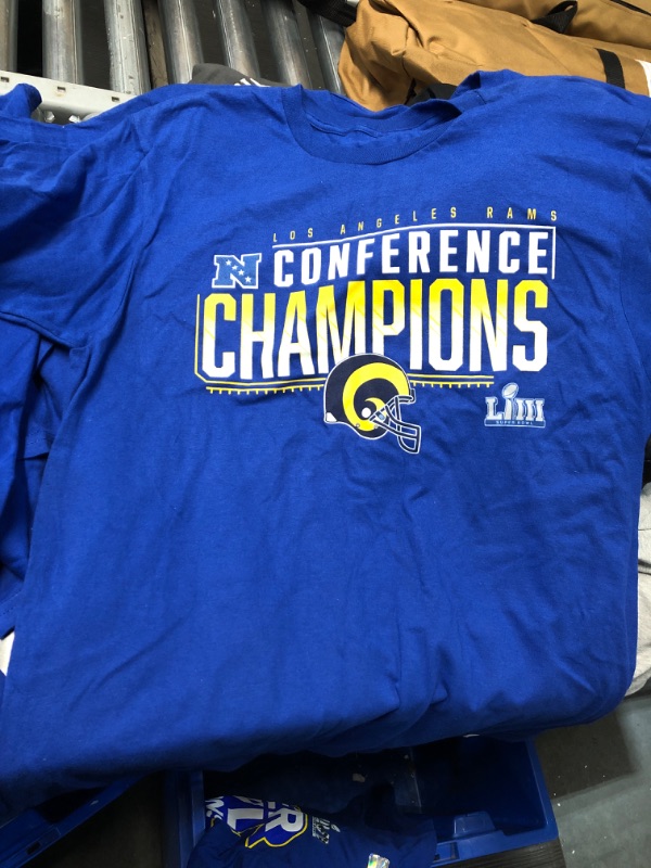 Photo 1 of *2 pack non-redundable**LA Rams NFC conference Champion Shirt size Mens Medium