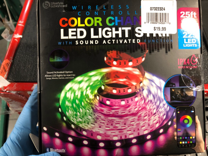 Photo 1 of **NO REMOTE FOUND**Color changing LED light strip with sound activation