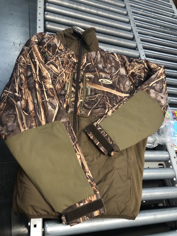 Photo 2 of SIZE 2XL-Drake Waterfowl Men's MST Guardian Flex Sherpa Fleece Eqwader Full Zip Waterproof Windproof Hunting Jacket with Hood
