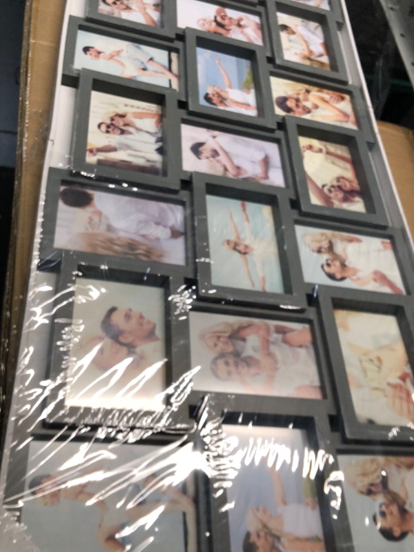 Photo 1 of ***MAJOR DAMAGE - SEE PICTURES***
HELLO LAURA Large Collage Picture Frames - 40x18 Frame for 21 Opening 4x6 Photos Wall Hanging Collage Frame Set - Grey Elegant Photo Collage Frames Display Multiple Photos Ashes - 21 Opening Photos