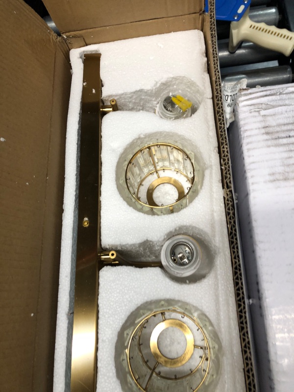 Photo 1 of ***USED - LIKELY MISSING PARTS - UNABLE TO VERIFY FUNCITONALITY***
Ralbay Crystal Bathroom Vanity Lights 5-Lights Brass Gold Crystal Bathroom Vanity Lights Over Mirror Modern Crystal Gold Bathroom Wall Lighting Fixtures Round-Brass 5-light