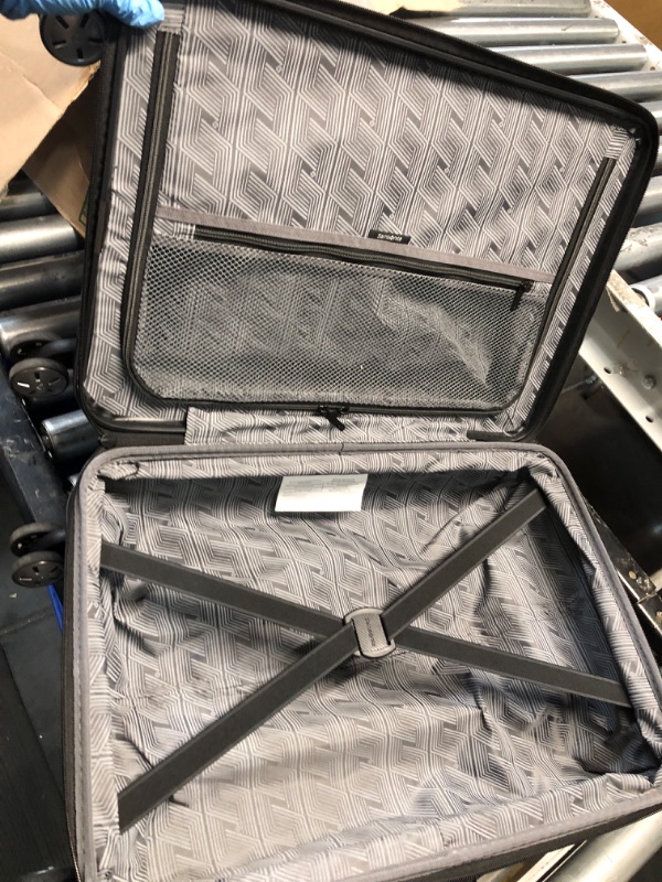 Photo 4 of **DIRTY WHEELS**Samsonite Omni 2 Hardside Expandable Luggage with Spinner Wheels, Artic Silver, Pro Carry-on Pro Carry-on Artic Silver