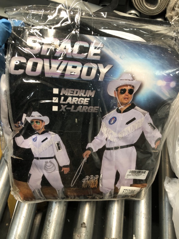 Photo 2 of EraSpooky Men's Space Cowboy Costume Adult Astronaut Cosplay Jumpsuit Large