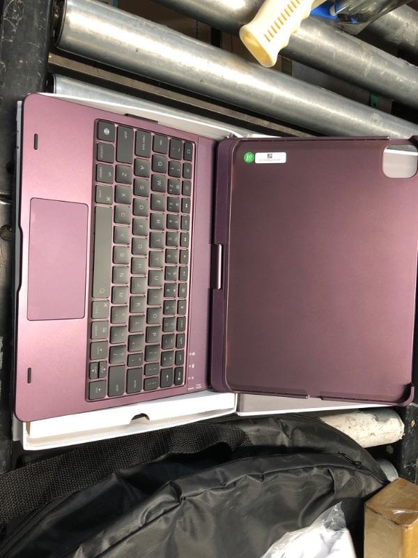 Photo 2 of typecase Touch iPad Pro 11 inch Case with Keyboard (11", 2021) - Multi-Touch Trackpad - 10 Colors Backlight - 360° Rotatable - Thin & Light for iPad Pro 11 & iPad Air 5th & 4th Gen - Violet