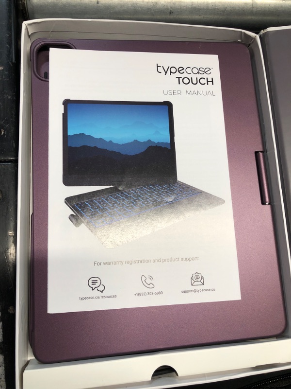 Photo 4 of typecase Touch iPad Pro 11 inch Case with Keyboard (11", 2021) - Multi-Touch Trackpad - 10 Colors Backlight - 360° Rotatable - Thin & Light for iPad Pro 11 & iPad Air 5th & 4th Gen - Violet