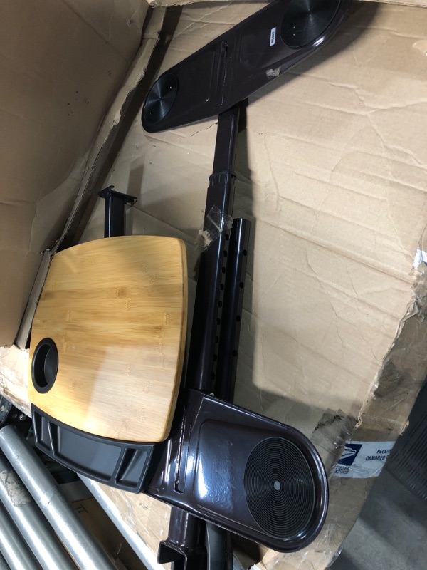 Photo 2 of ***parts only ***non refundable***Able Life Able Tray Table, Adjustable Bamboo Swivel TV and Laptop Table with Ergonomic Stand Assist Safety Handle, Independent Living Aid