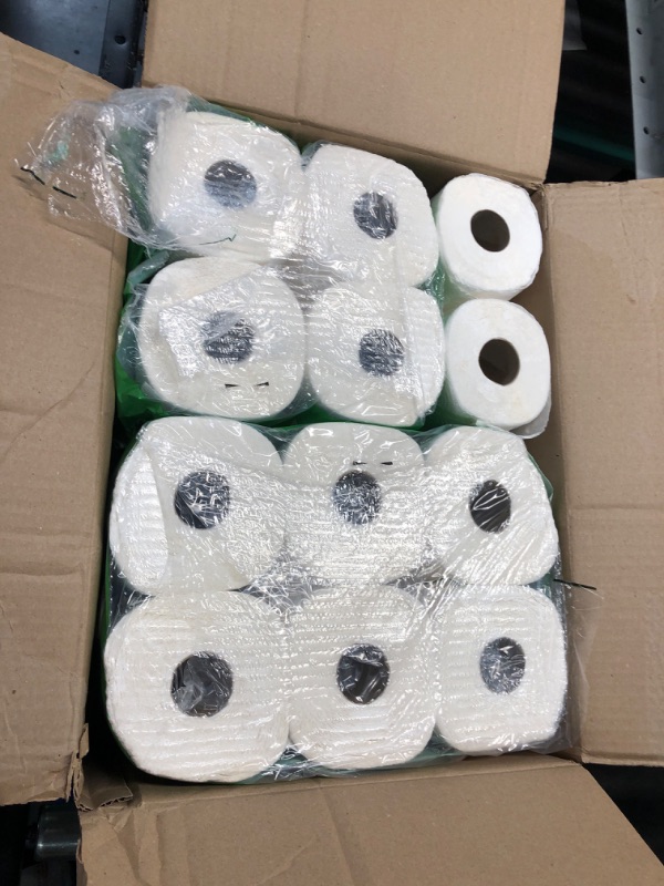 Photo 2 of **missing parts.***Amazon Basics 2-Ply Flex-Sheets Paper Towels, 12 Basics Rolls = 32 Regular Rolls, Everyday Value with 150 Sheets per Roll