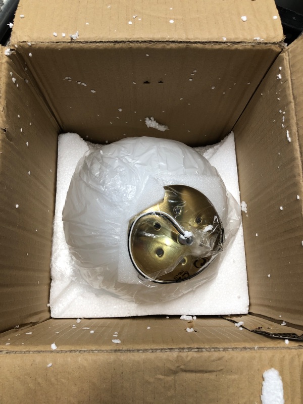 Photo 2 of (see all images) Gold Globe Semi Flush Mount Ceiling Light,Mid Century Modern Light Fixture 