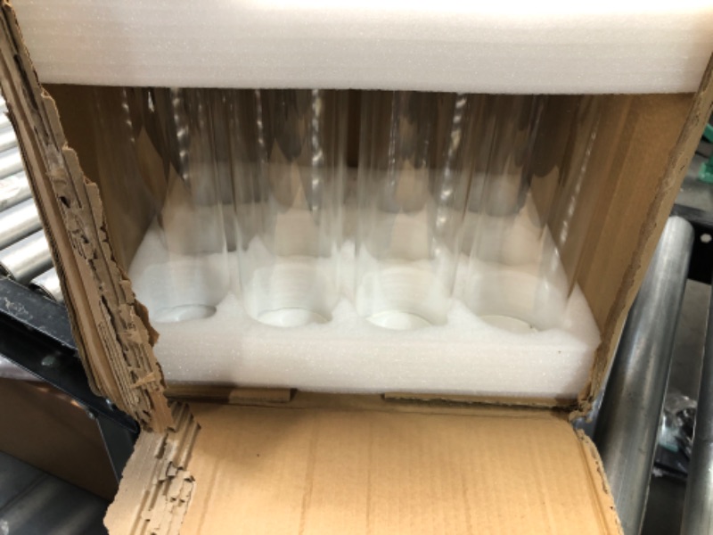 Photo 1 of 12 Pack Glass Clear Cylinder Vases Tall Floating Candle Holders Centerpiece Table Vases for Home Wedding Decorations Formal Dinners (12 x 3.35 Inch)