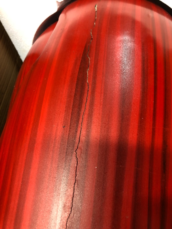 Photo 1 of **damaged**Alpine Water Jar Fountain with LED Light, Red, 32 inch Tall