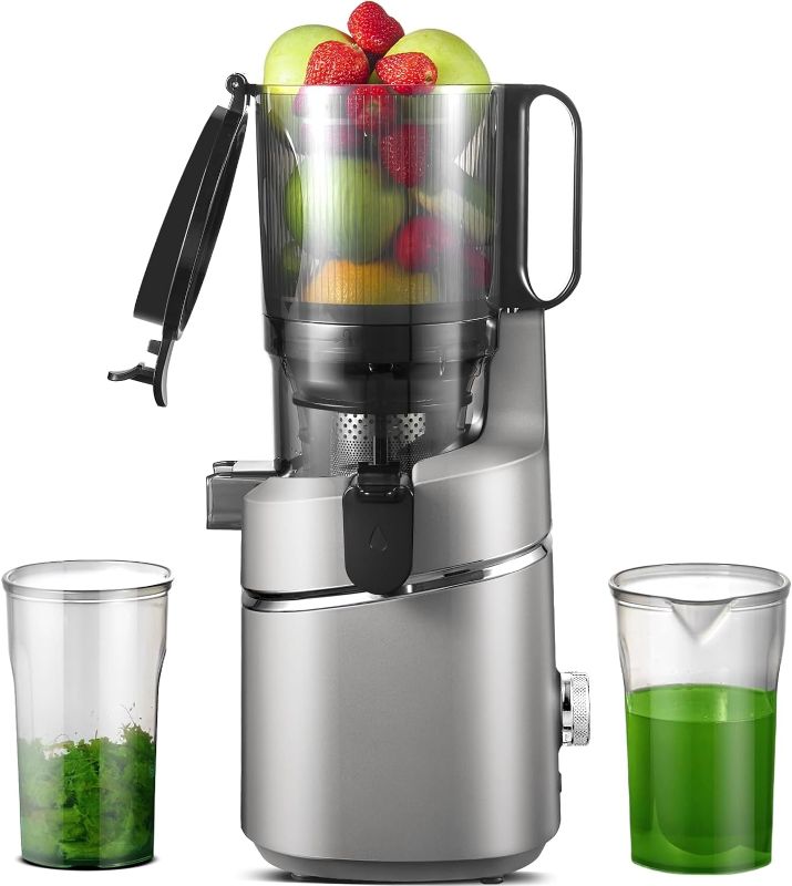 Photo 1 of ***USED - LIKELY MISSING PARTS - UNABLE TO VERIFY FUNCITONALITY***
Juicer Machines, AMZCHEF 5.3-Inch Self-Feeding Masticating Juicer Fit Whole Fruits & Vegetables, Cold Press Electric Juicer Machines with High Juice Yield, Easy Cleaning, BPA Free, 250W