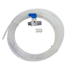 Photo 1 of John Guest Ice Maker Connection Kit with Angle Stop Adapter Valve, Push to Connect Plastic Plumbing Fittings, White, ICE MAKER KIT