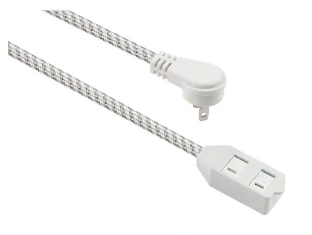 Photo 1 of **five pack bundle** 10 ft. 16-Gauge/2 White Braided Extension Cord
