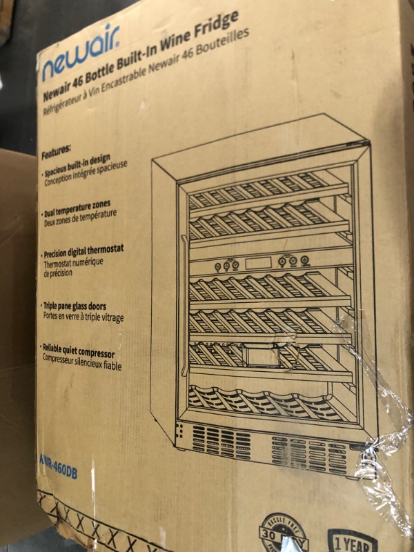 Photo 1 of 24” Built-in 46 Bottle Dual Zone Compressor Wine Cooler with Beech Wood Shelves